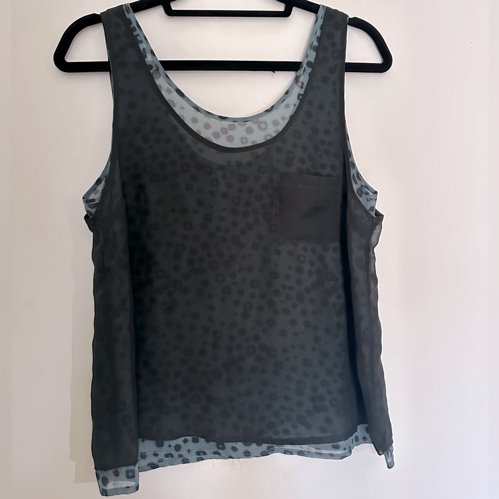 Sparkle and fade sheer tank. 2 layers. Size m.